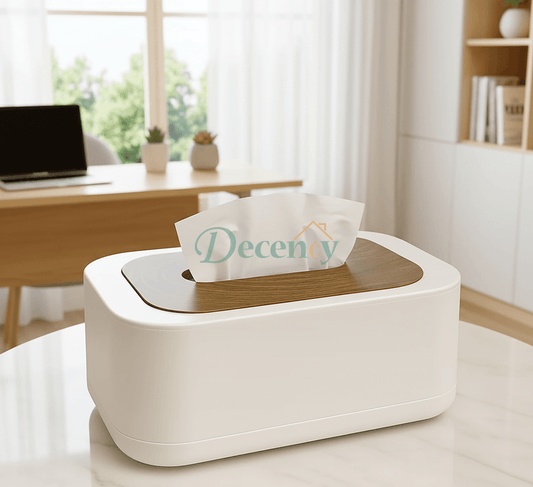 Tissue Box with Wooden Lid – Modern Home & Office Tissue Holder