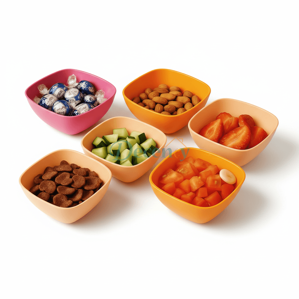 Pack of 6pcs Ruby Small Bowls set (Mix/Random colour)