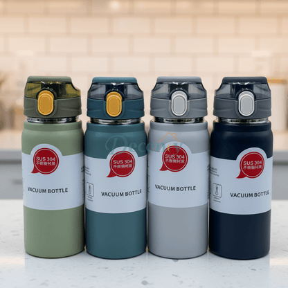 Stainless Steel Push-Button Vacuum Bottle