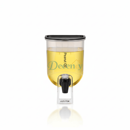 Black Self-Adhesive Wall Mount Oil and Vinegar Dispenser for Kitchen