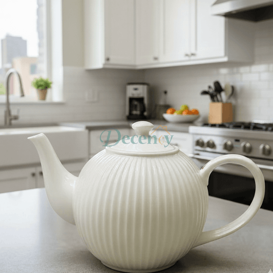 Danny Home White Ceramic Teapot – 1000ml