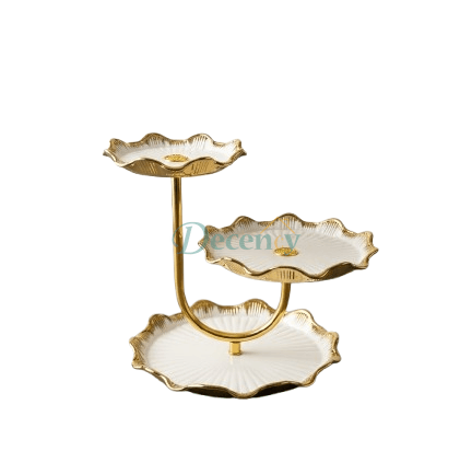 Vintage Bloom Tiered Serving Platter