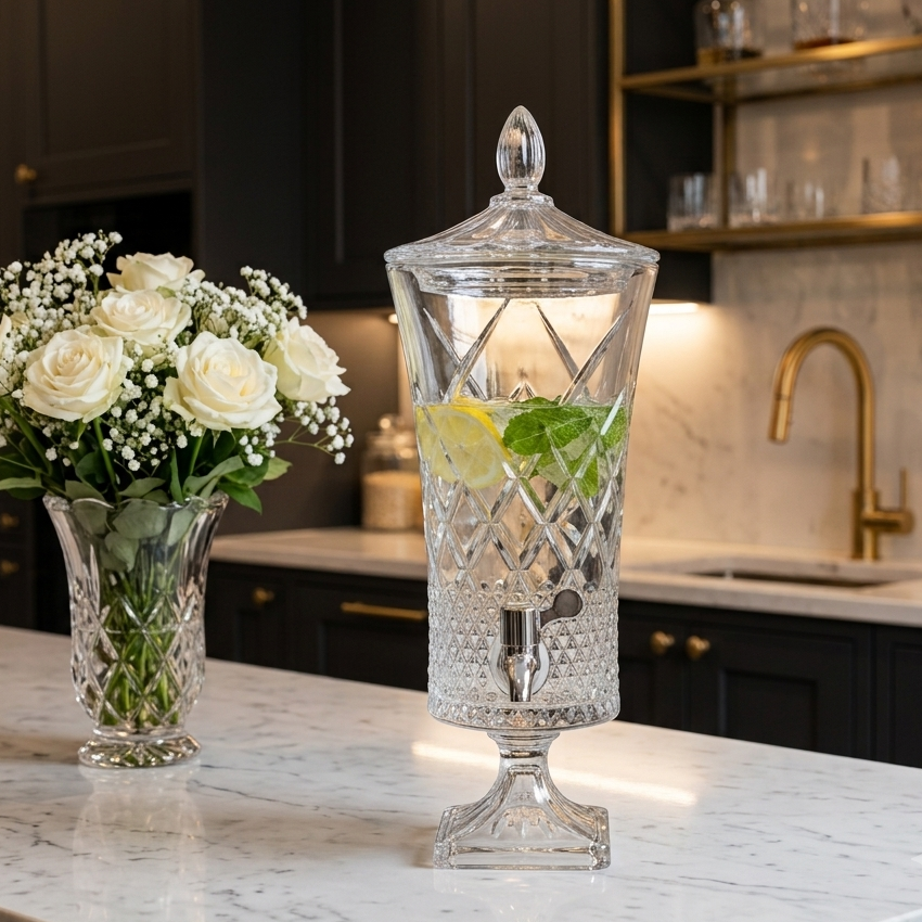 Crystal Beverage Dispenser 4.5 Liters with Tap