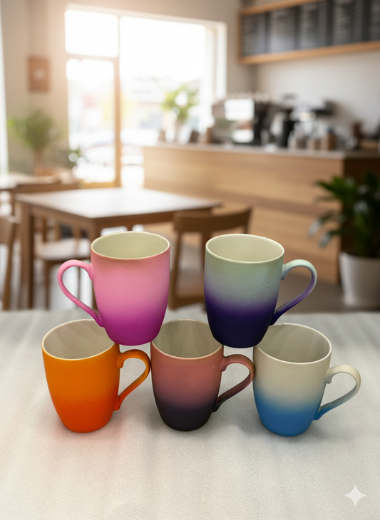 Modern Aesthetic Fade Design Ceramic Mugs