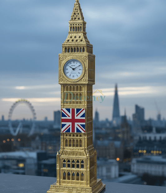Elegant Golden Big Ben Tower Showpiece – Premium