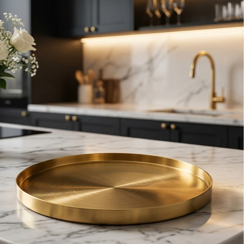 Luxury Round Serving Tray 30cm – Modern Dining & Serving