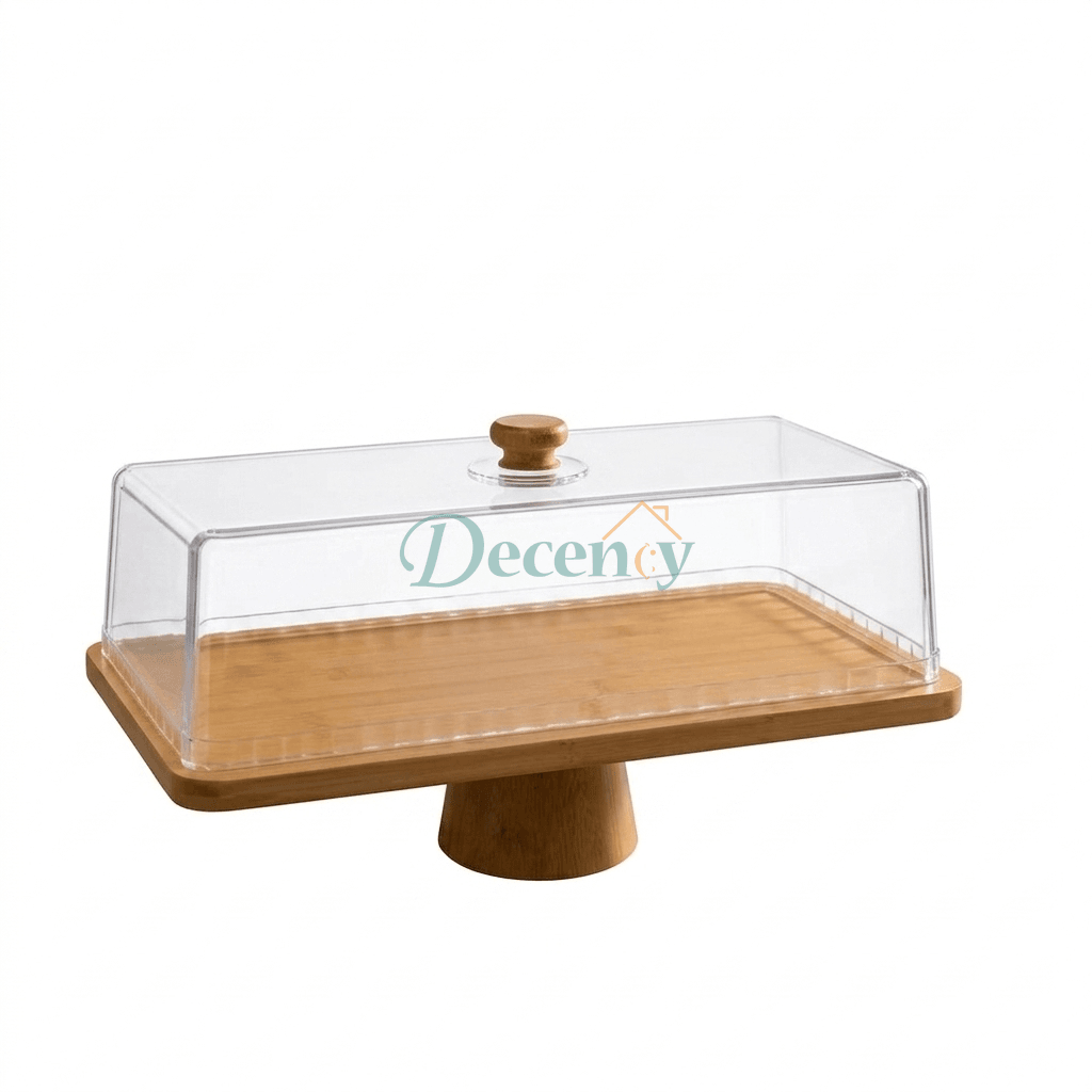 Crystal Dome Rectangle Cake Tray