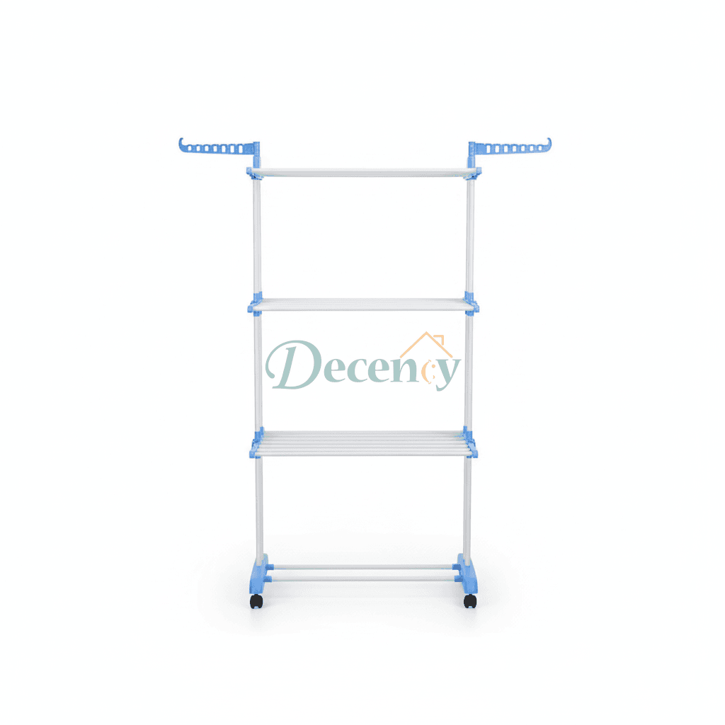 Attachable 3-Tier Wall Mount Towel Rack Holder for Bathroom and Laundry Area