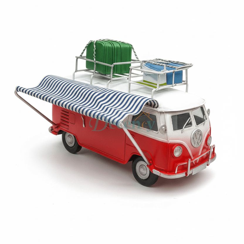 Vintage Metal Camper Van Model (7.5 inch) Antique Home Decor Showpiece