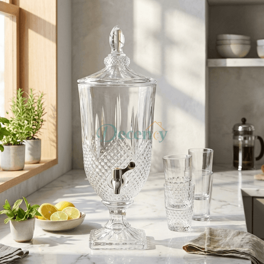 Royal Crystal Beverage Dispenser Without Glasses 3 L (04)