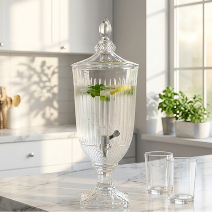 Royal Crystal Beverage Dispenser Without Glasses 3 L (05)