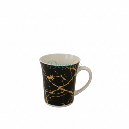 Elegant Black Marble Mug – Luxury Ceramic Design