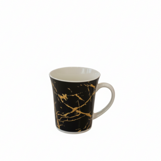 Elegant Black Marble Mug – Luxury Ceramic Design