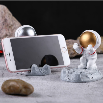 Astronaut Plastic Spacesuit Figurine Phone Holder