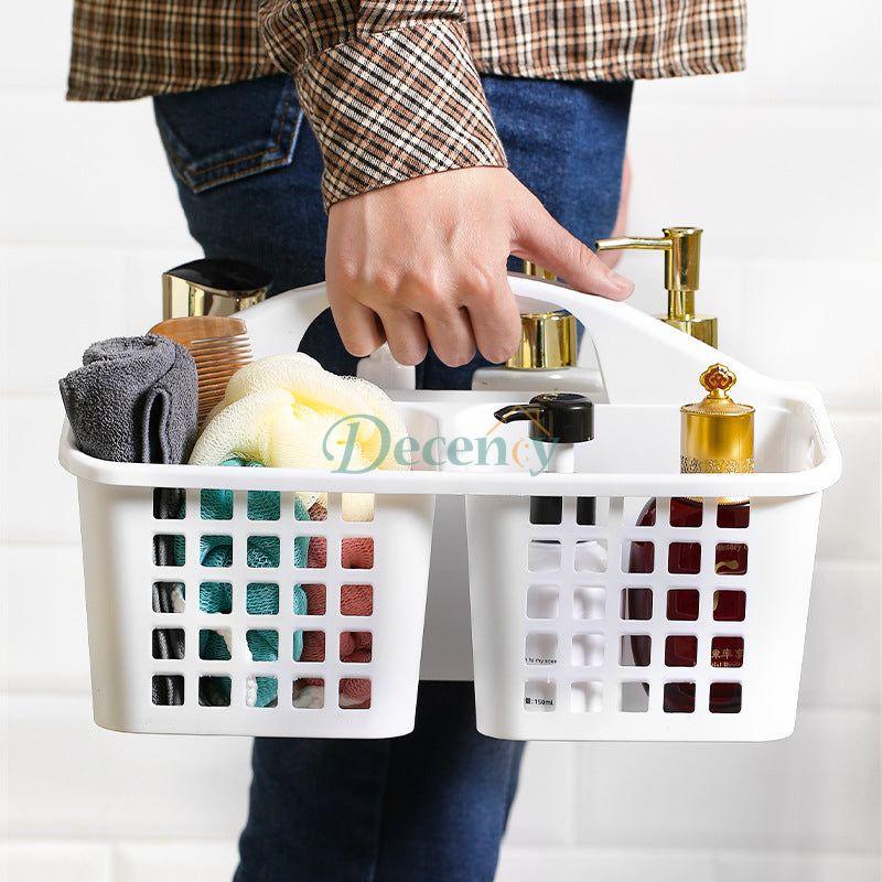 Plastic Storage Shower Caddy Basket With Handle