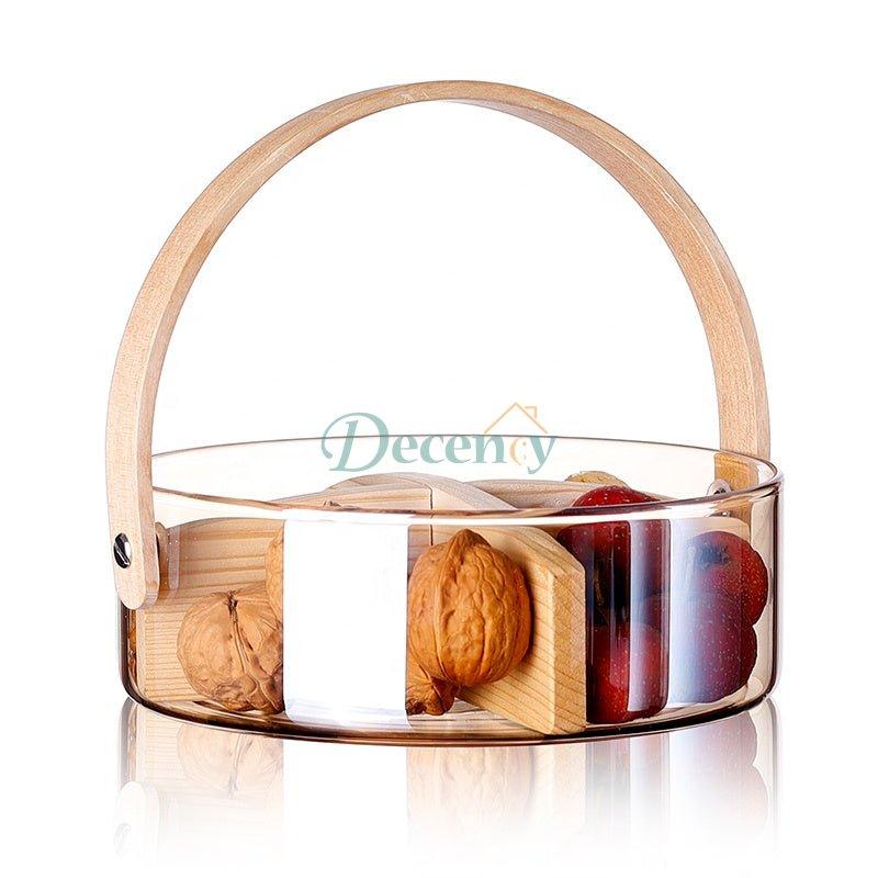 Nordic Glow Glass Serving Bowl for Fruits & Dry Fruits – 10 Inch
