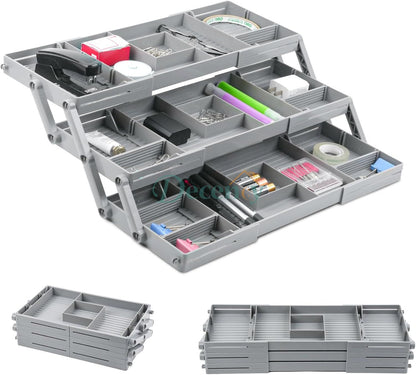 3 Layers Large Jewelry Organizer Storage Case