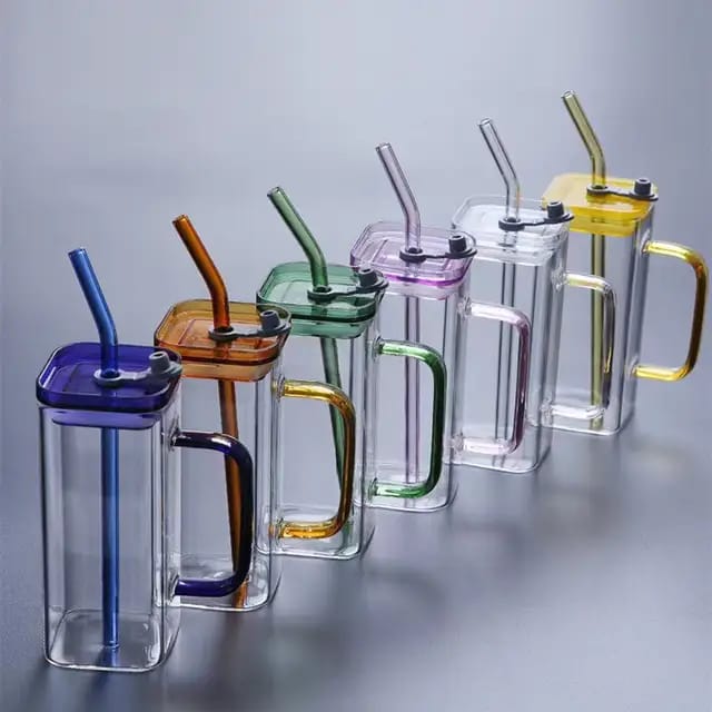 400ML Square Glass with  Handle