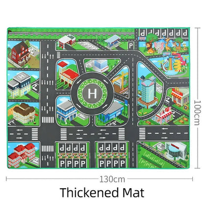 Parking Lot Road Sign Map Mat