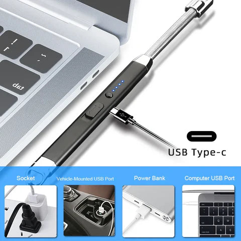 USB Electric Rechargeable Lighter With Flexible Neck