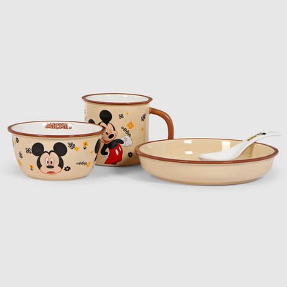 Mickey Mouse Ceramic Dinner Set of 4