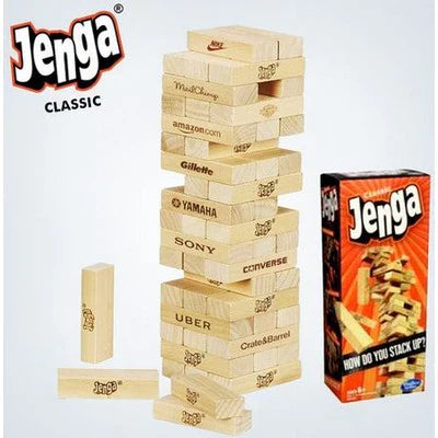 Jenga Classic Game With Hardwood Blocks