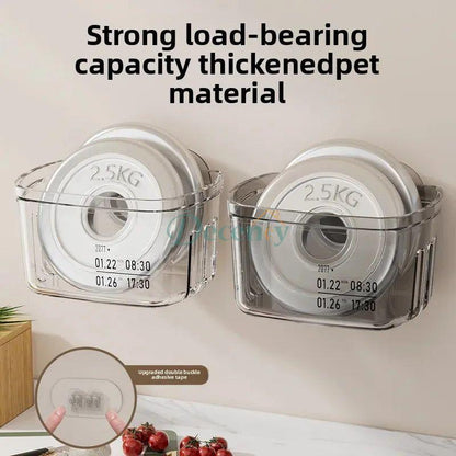 Wall Mounted  Storage Box – Transparent Kitchen Organizer