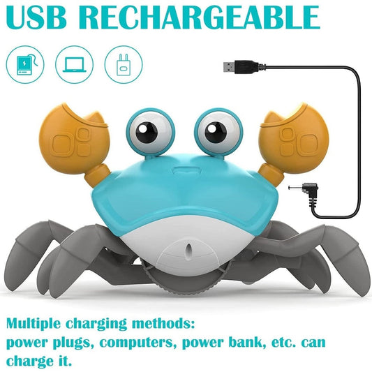 RECHARGEABLE ESCAPE ELECTRIC CRAB MUSICAL TOYS WITH INDUCTION