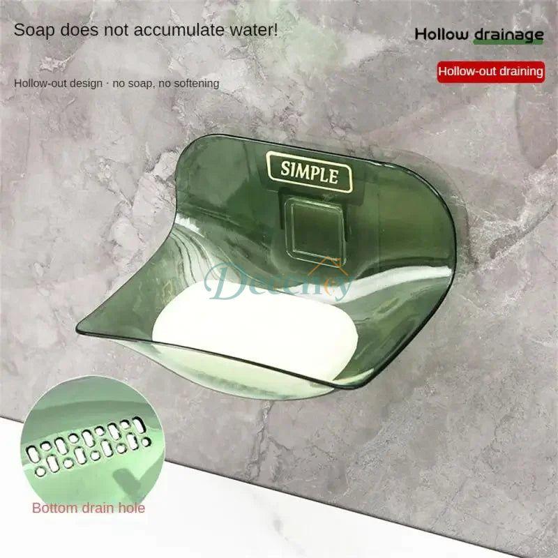 No-Drill Wall Mounted Soap Rack – Self-Adhesive Bathroom Holder (Random color)