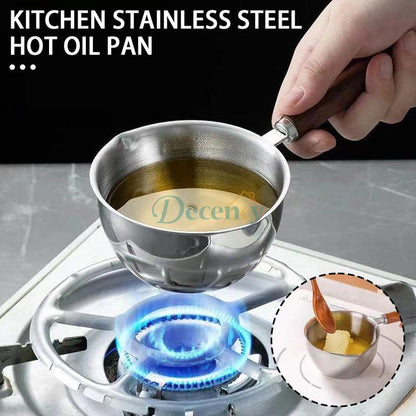 Stainless Steel Mini Milk & Hot Oil Pot with Handle