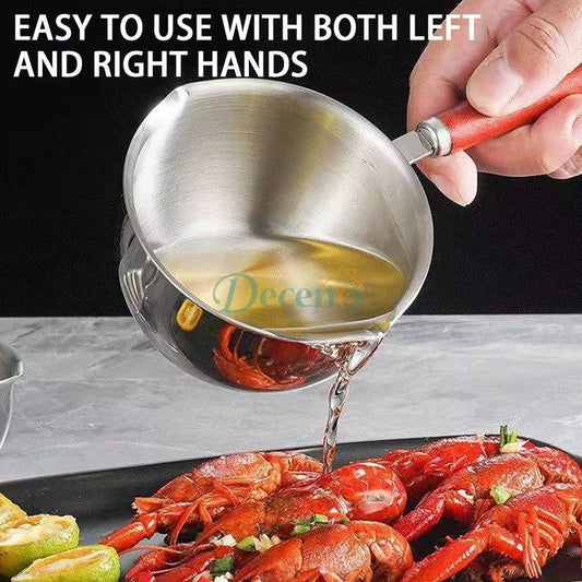 Stainless Steel Mini Milk & Hot Oil Pot with Handle
