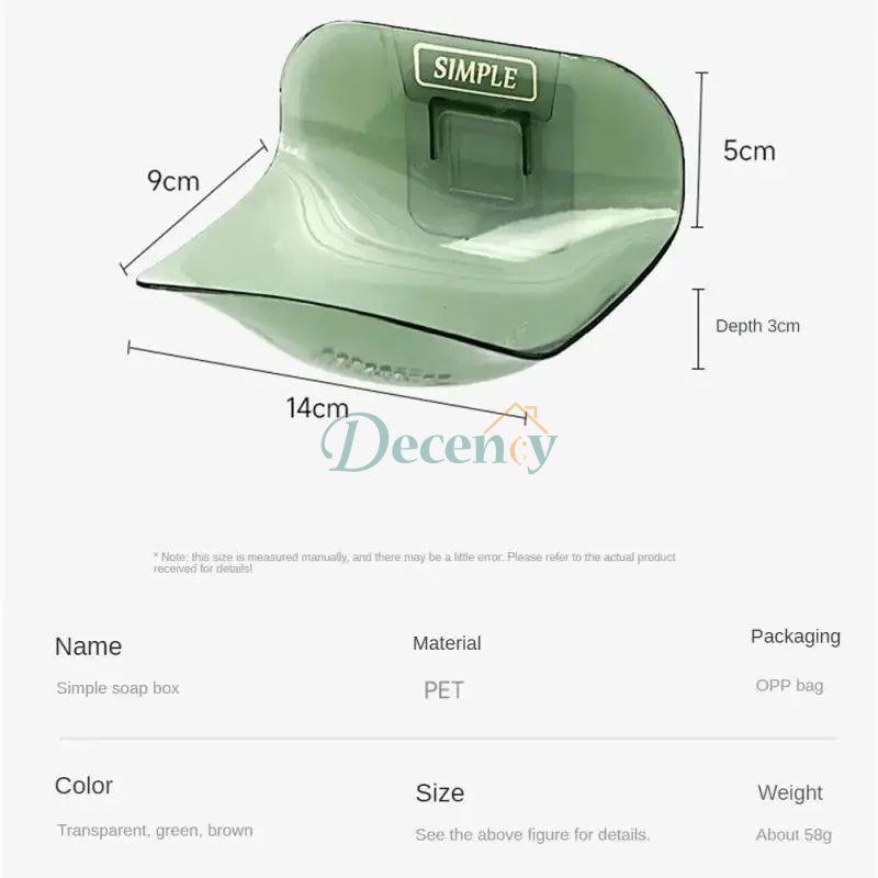 No-Drill Wall Mounted Soap Rack – Self-Adhesive Bathroom Holder (Random color)