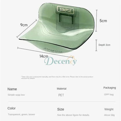 No-Drill Wall Mounted Soap Rack – Self-Adhesive Bathroom Holder (Random color)