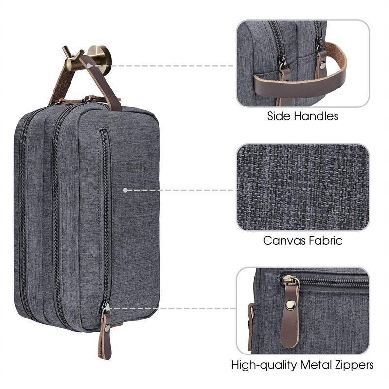 Convenient Toiletry Bag Solid Color Bag Dual Pocket.