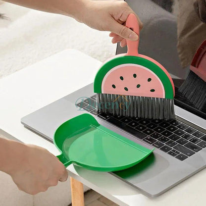 Mini Desktop Broom & Dustpan Set – Funny Fruit Pattern