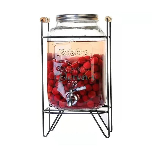 Beverage Bucket Glass Juice Dispenser Beverage Dispenser – 8Liter