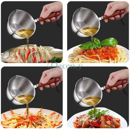 Stainless Steel Mini Milk & Hot Oil Pot with Handle
