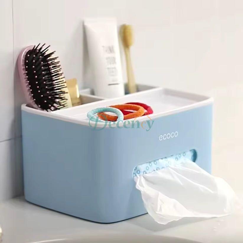 Ecoco Tissue Box – Nordic Style Waterproof 2-Compartment Holder