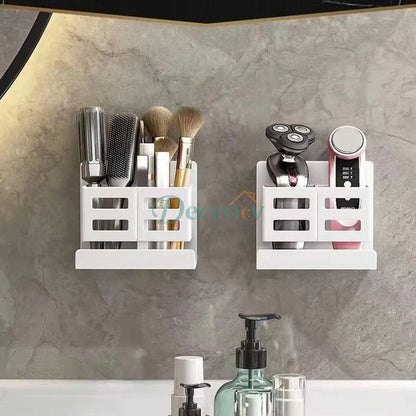 Hole-Free Bathroom Storage Rack – Wall-Mounted Washbasin Organizer
