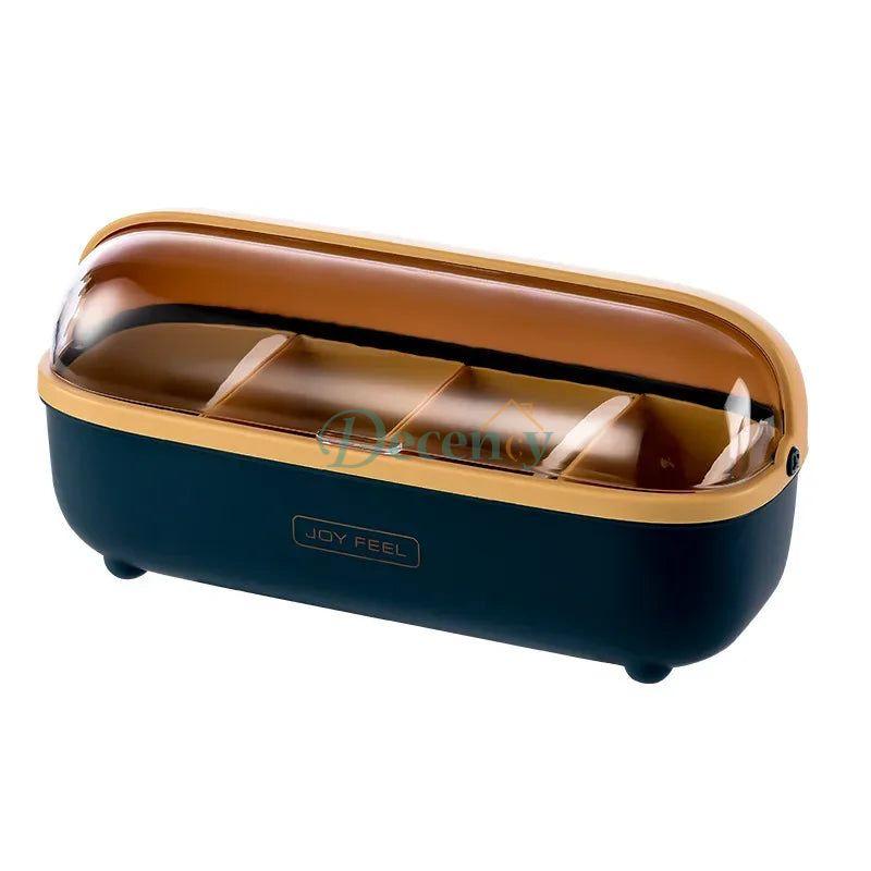 4-Compartment Spice Rack with Lid