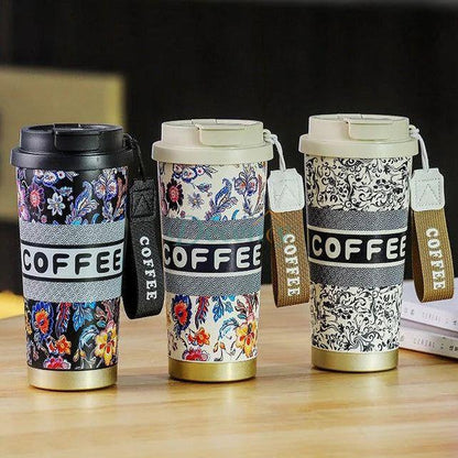 Colorful Flower Stainless Steel Thermal Mug