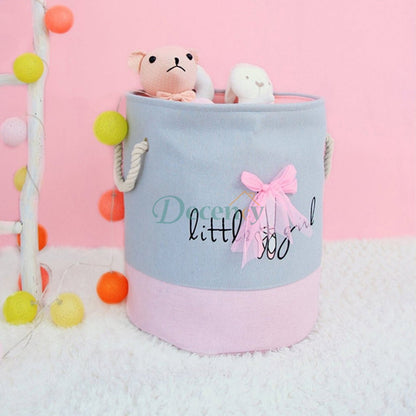 Little Princess Storage Basket with Rope Handle - Round