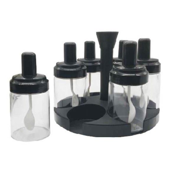 6 Pcs Revolving Spice Jar