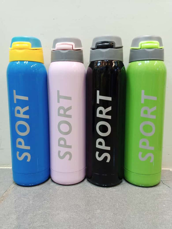 500ml Portable Sports Water Bottles Thermos With Straw