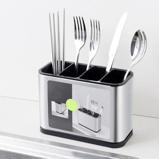 High Quality Silver Surface Cutlery Utensil Drainer