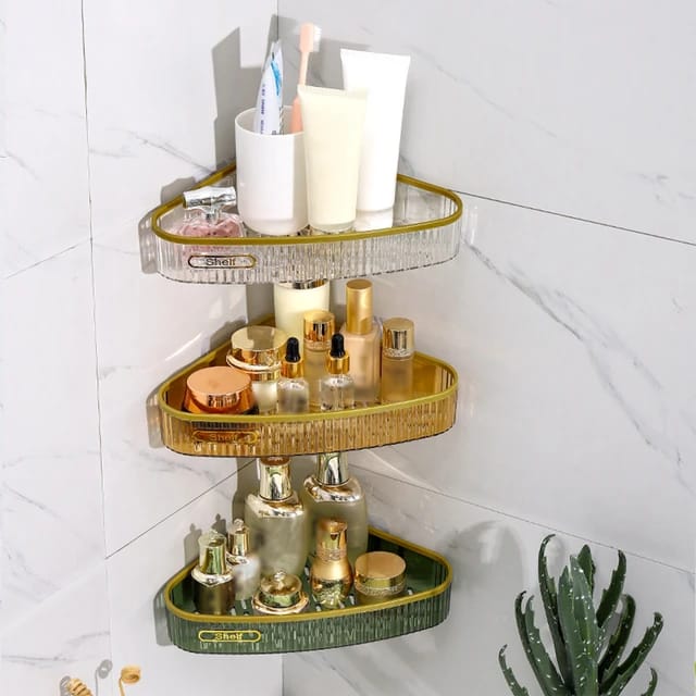 Wall Mounted Acrylic Bathroom Corner Shelf