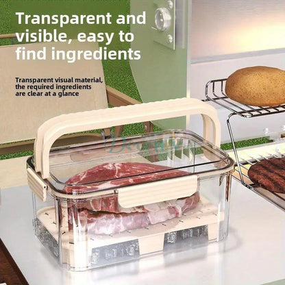 Refrigerator Storage Box With Draining Plate