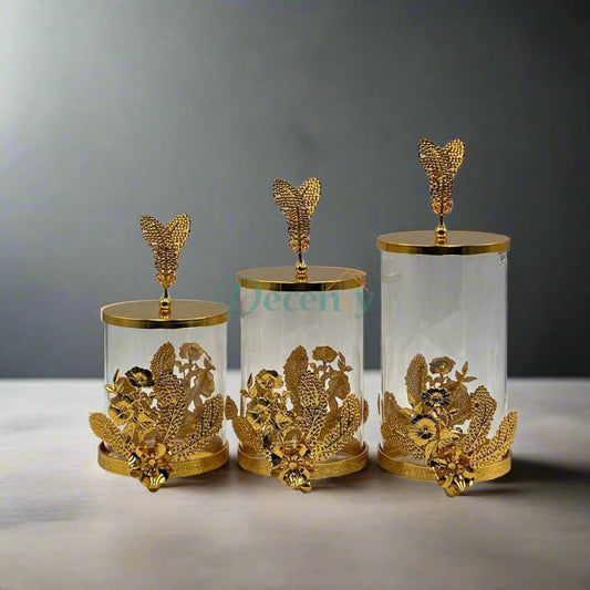 3 Pcs Luxury Storage Jar Set  ( 2 )