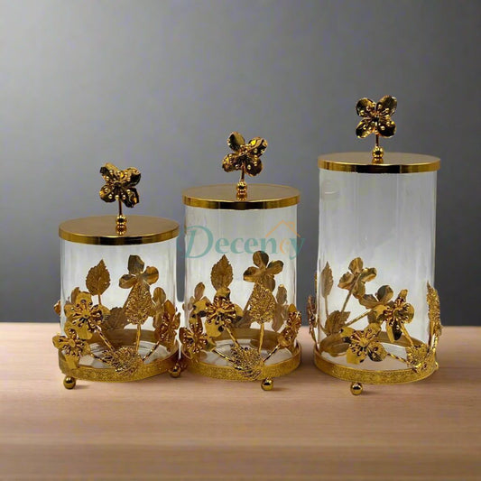 3 Pcs Luxury Storage Jar Set  ( 3 )