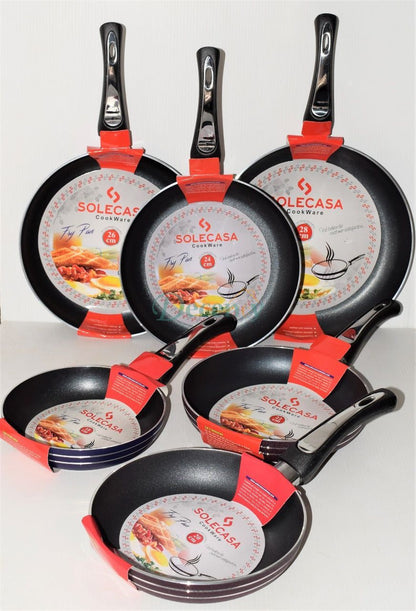 Solecasa non-stick fry pan, durable aluminum frying pan, everyday cooking skillet, non-stick sauté pan, ergonomic handle frying pan, Solecasa cookware Pakistan